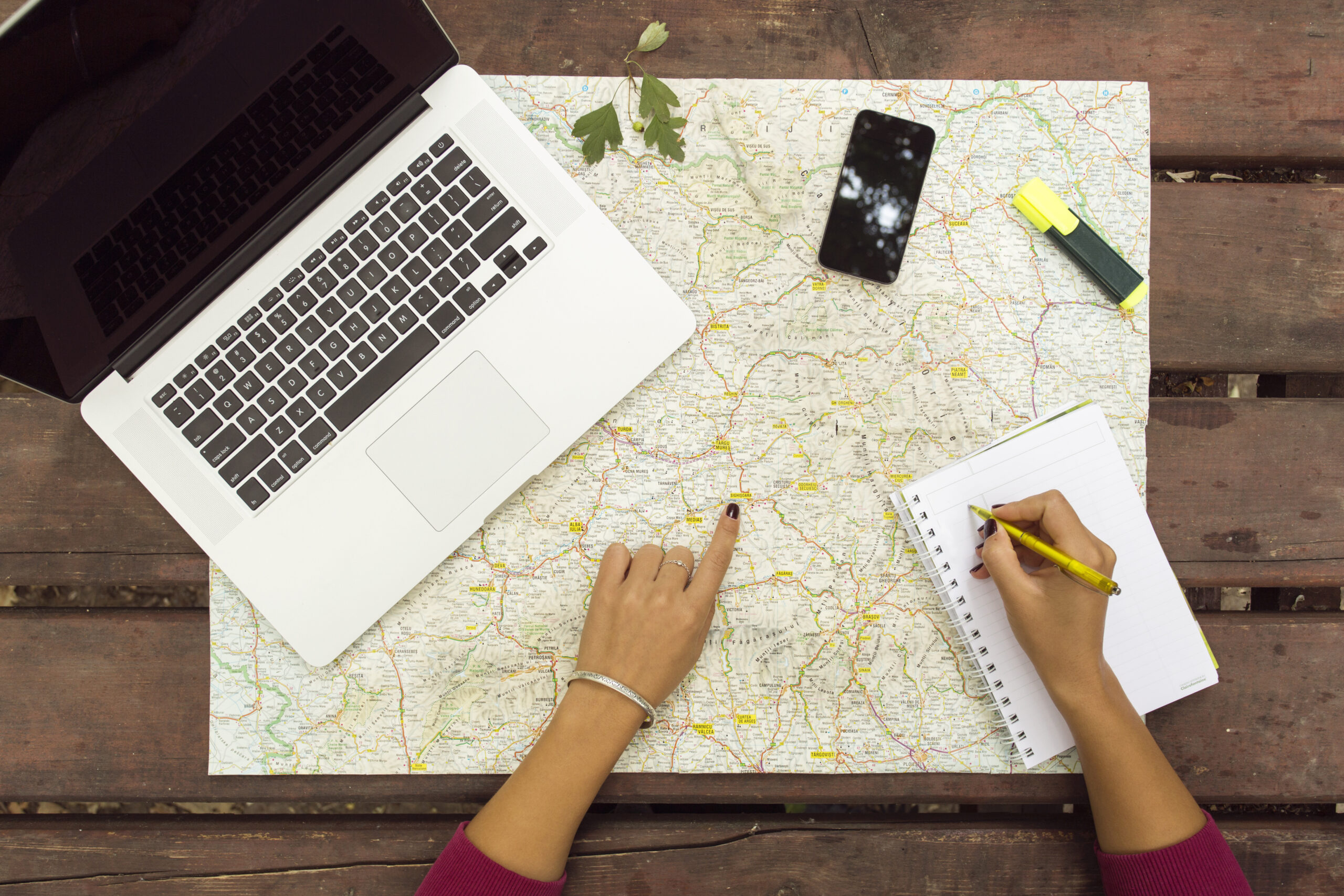 Bespoke itinerary design with a multi-stop route being edited on a map